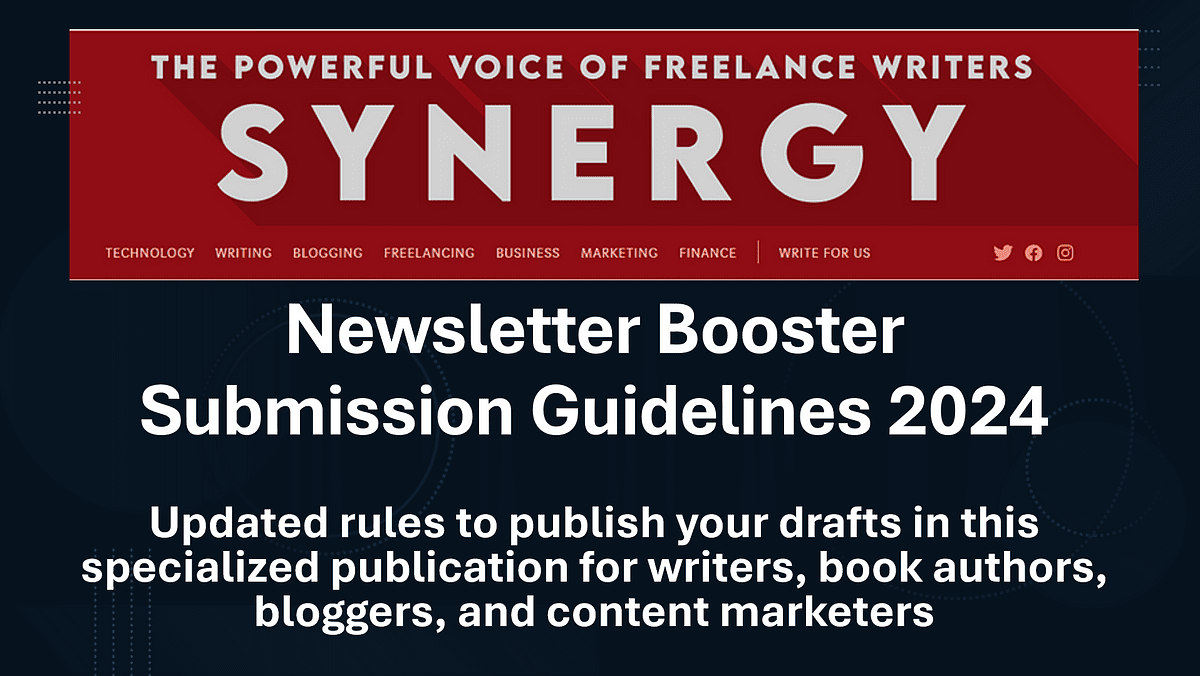 SYNERGY (Newsletter Booster) Submission Guidelines
