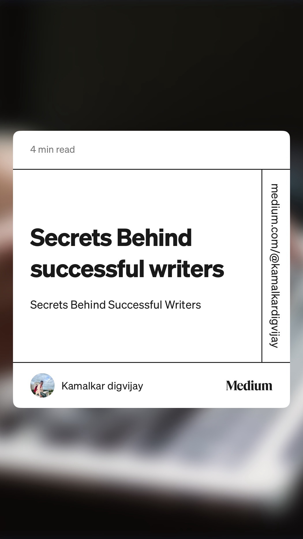 Secrets behind successful writers