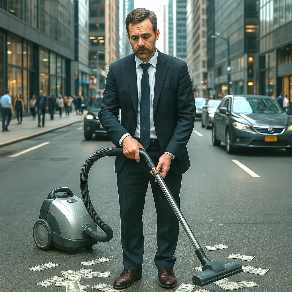 A vacuum cleaner, value exchange, and business profit