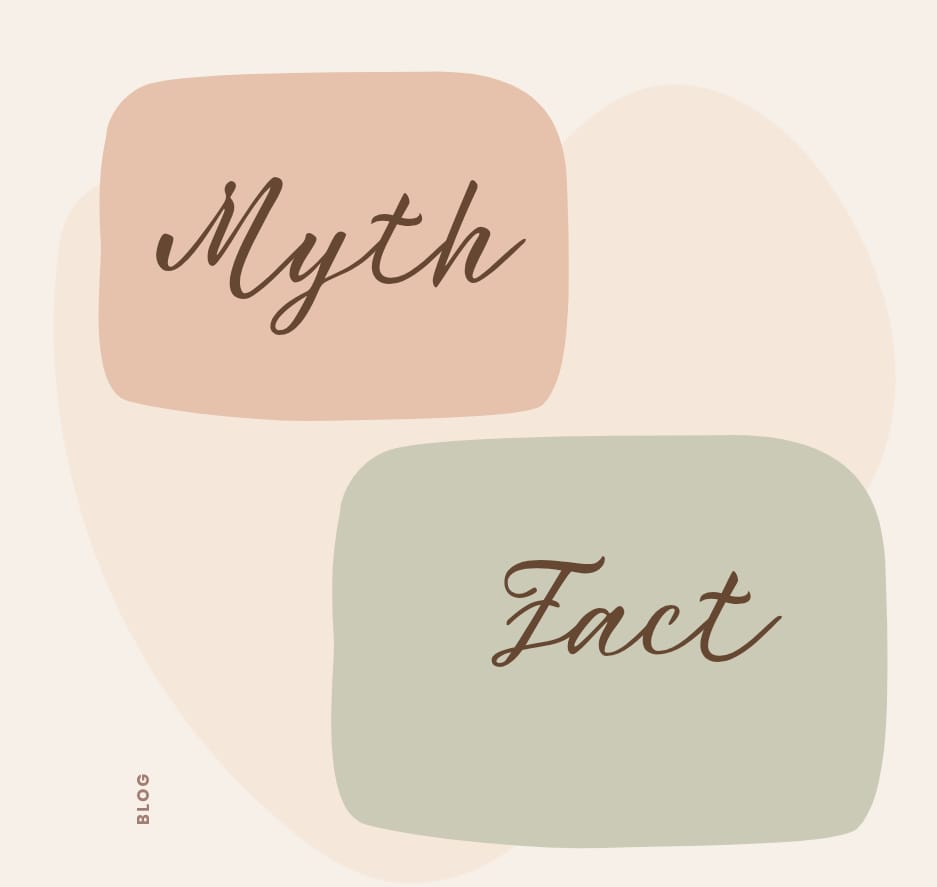 two circle on a template "myth" is written on one circle and "fact" on the another one