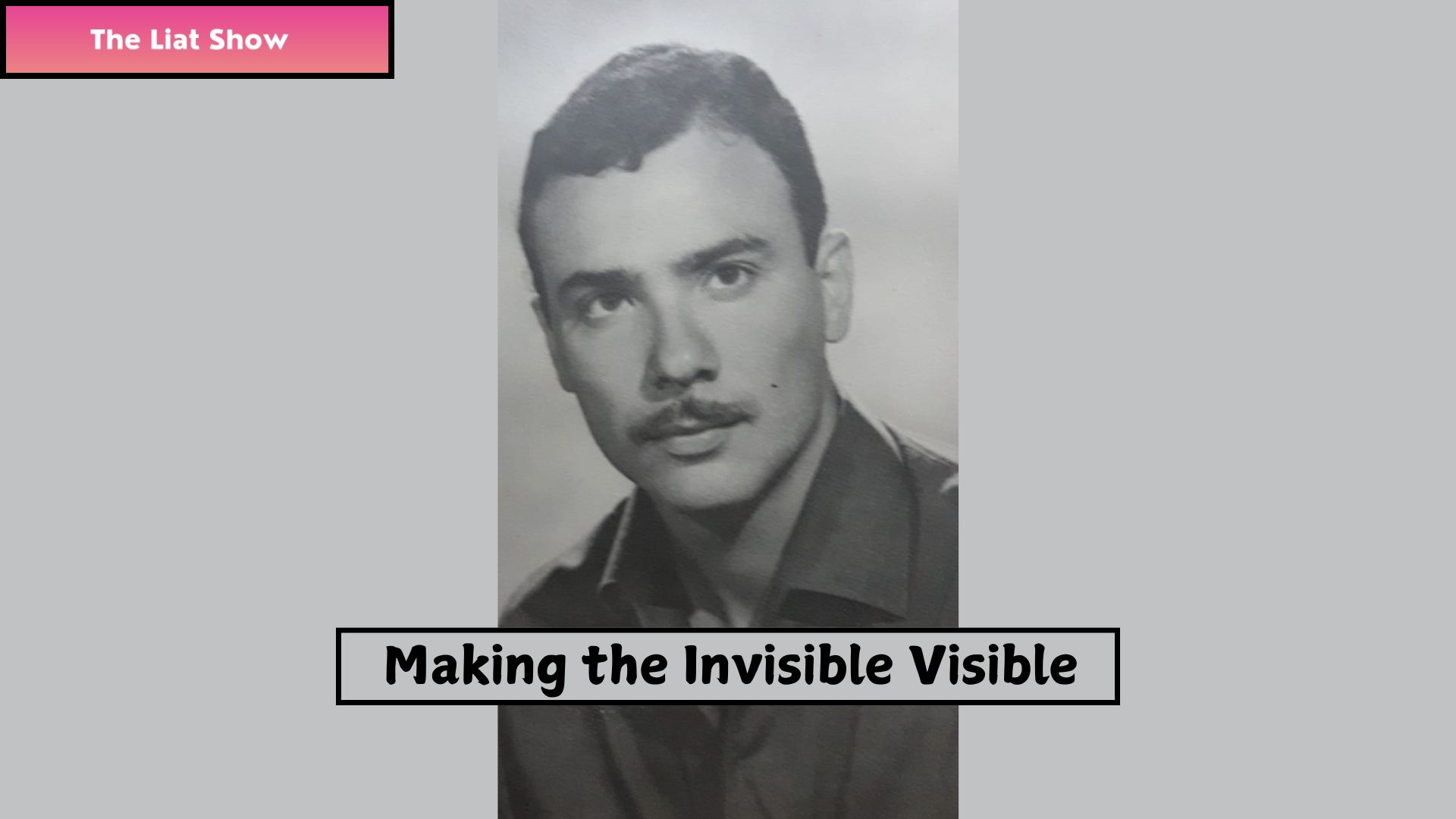 Liat Portal for The Liat Show: The Portal Into Parkinson’s, Making the Invisible Visible Liat Portal for The Liat Show shows a black and white portrait of Henry Portal in his youth, with dark hair, a mustache, a collared shirt, and a direct gaze. The image opens the Parkinson’s series by Liat Portal, written with Dr. Minna Schmidt, and connects family memory, visible symptoms, hidden disease processes, research time, and Parkinson’s visibility. family memory, visible symptoms, hidden biology, research time, Parkinson’s visibility