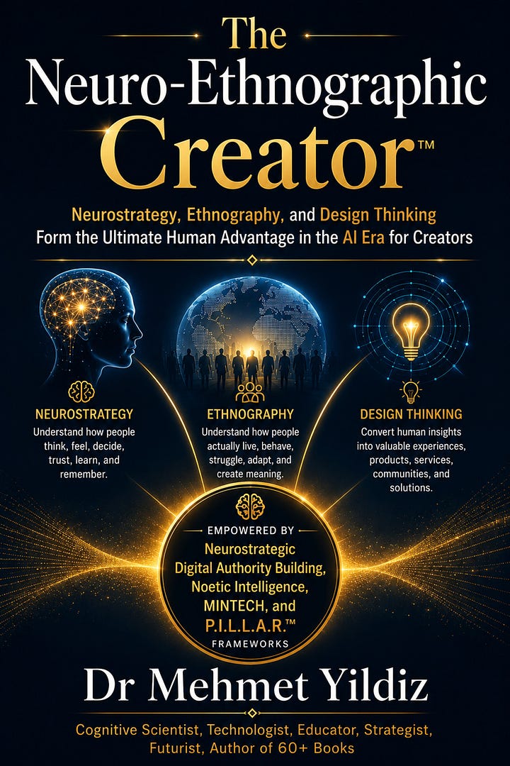 The Neuro-Ethnographic Creator: Neurostrategy, Ethnography, and Design Thinking Form the Ultimate Human Advantage in the AI Era for Creators (Writing Mastery, Excellence, and Eminence Series) by Dr Mehmet Yildiz