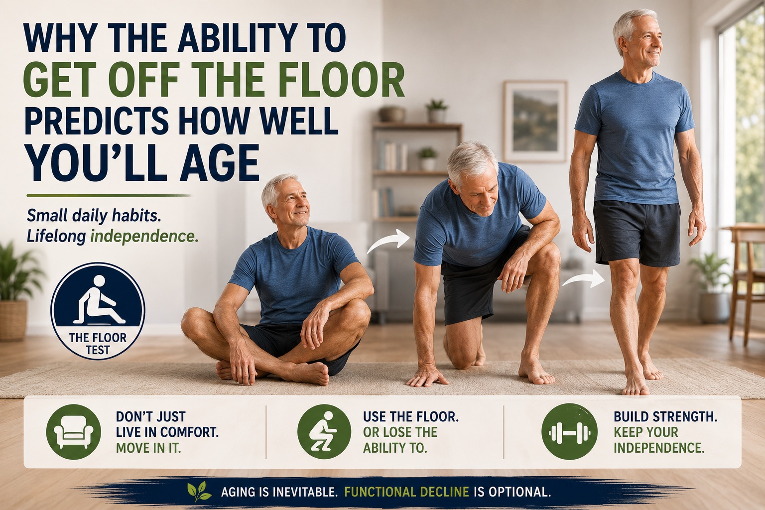 The Floor Test at 72: How 3 Sneaky Habits Are Silently Stealing Your Mobility