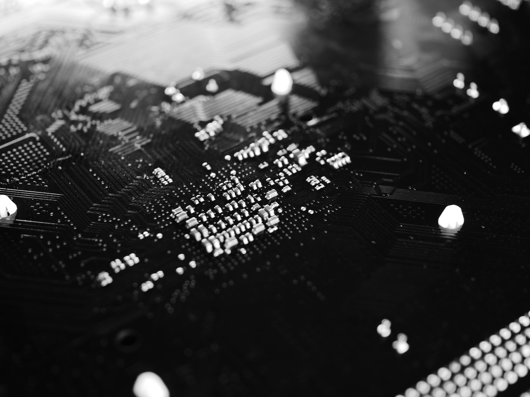 a close up of a circuit board